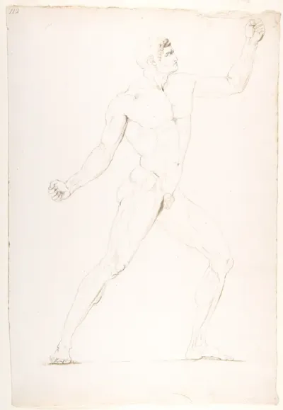 Study of a Nude Man in Profile turned to the Right