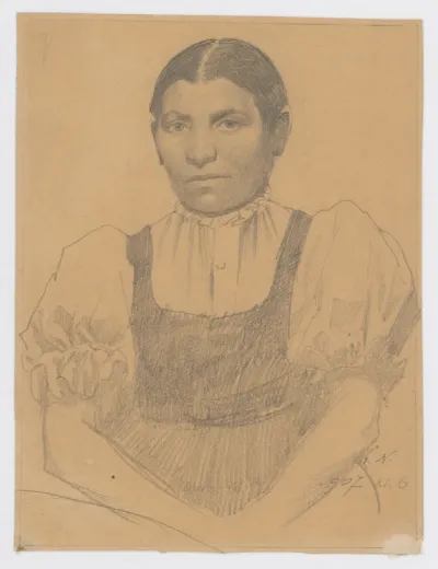 Study of a Peasant Woman from around Spišská Nová Ves