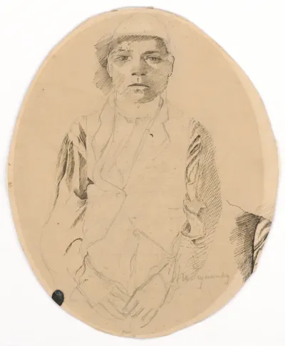 Study of a Seated Boy