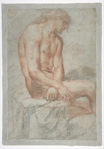 Study of a seated male figure (Ecce Homo?)