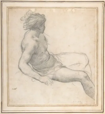 Study of a Seated Youth for the Age of Gold