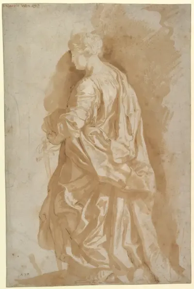 Study of a Standing Female Saint