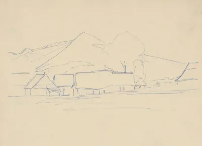 Study of a Village below the Mountains