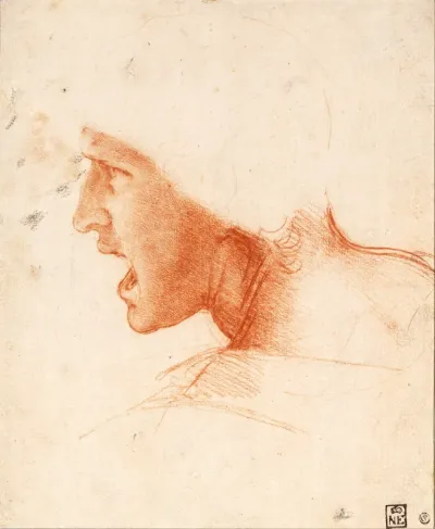 Study of a Warrior's Head for the Battle of Anghiari