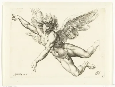 Study of a winged male nude