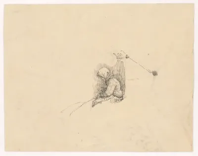 Study of a Woman Seated in front of a Shepherd's Hut