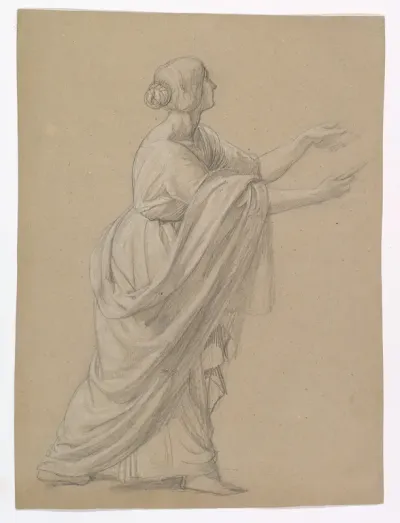 Study of a Woman Walking to the Right