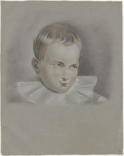 Study of a young boy's head