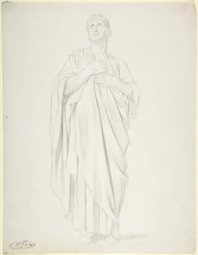 Study of an Apostle, for the painting of the Ascension in Saint-Germain-des-Pres, Paris (1839–1863)