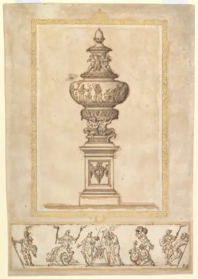 Study of an Urn; Study for the Frieze Decoration around the Urn