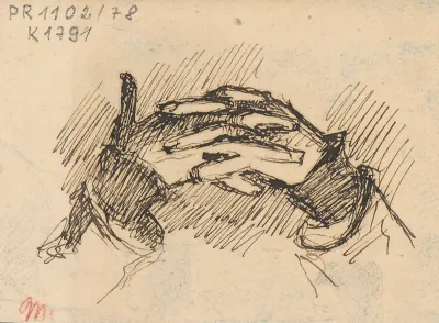 Study of Half-Turned Folded Hands