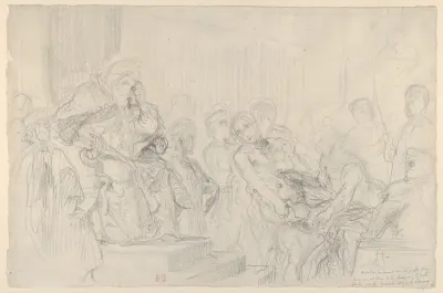 Study of Jacopo Brought before His Father, the Doge, for "The Two Foscari"