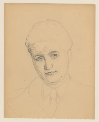 Study of Male Head En Face