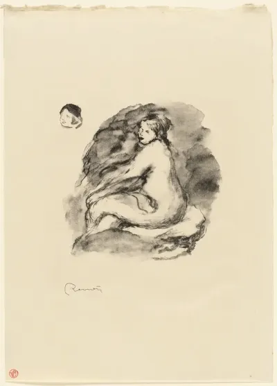 Study of Seated Female Nude, Variant