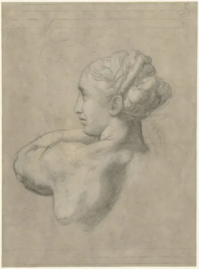 Study of the Head and Left Shoulder of a Woman