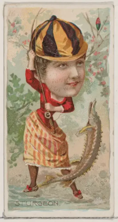 Sturgeon, from the series Fishers and Fish (N74) for Duke brand cigarettes