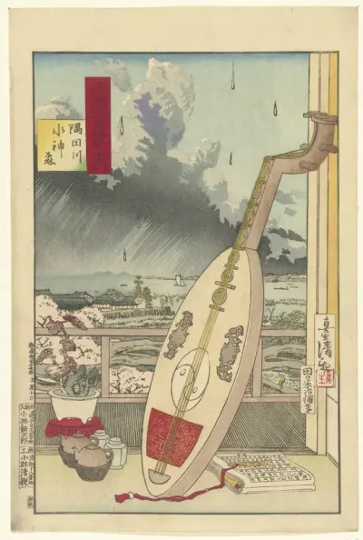 Suijin bos aan de rivier de Sumida