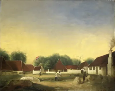 Suikerfabriek (?) op Java