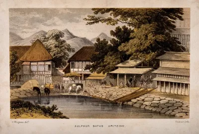 Sulphur Baths, Uritzino, Japan: panoramic view