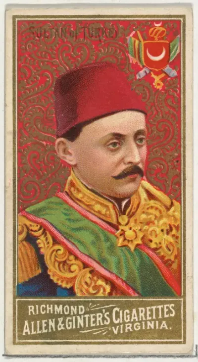 Sultan of Turkey, from World's Sovereigns series (N34) for Allen & Ginter Cigarettes