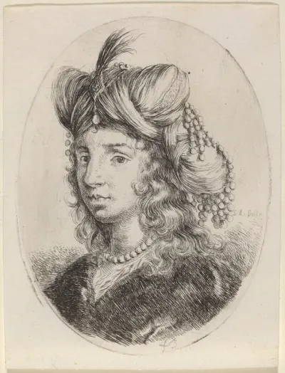 Sultaness Adorned with Pearls, Turned to the Left