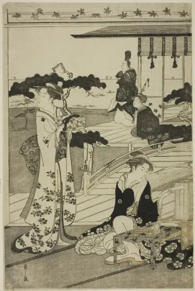 Suma, from the series "A Fashionable Parody of the Tale of Genji (Furyu yatsushi Genji)"