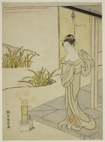 Summer, from the series "New Versions of Flowers of the Four Seasons (Shinpan furyu shiki no hana)"