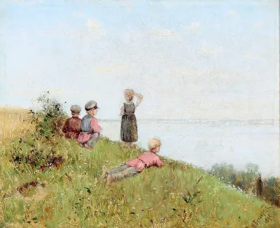 Summer landscape on the Volga