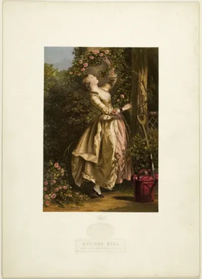 Summer Time, "Half Light, Half Shade She Stood," also called Gathering Roses