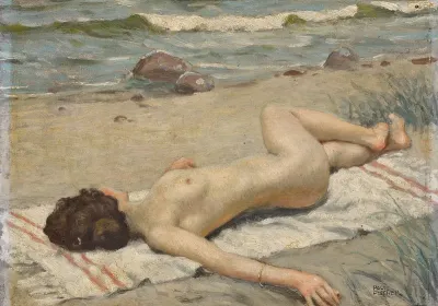 Sunbathing on the beach