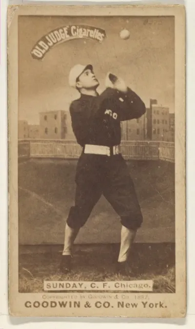 Sunday, Center Field, Chicago, from the Old Judge series (N172) for Old Judge Cigarettes