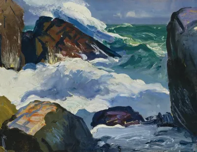 Sunlit surf