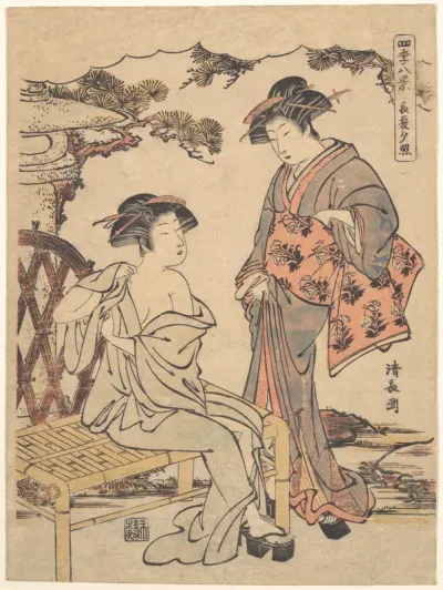 Sunset Glow of Late Summer (Chōka no sekishō), from the series Eight Views of the Four Seasons (Shiki hakkei)