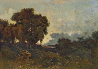 Sunset on the Allier