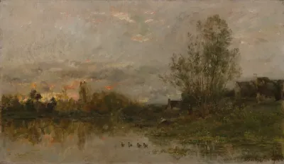 Sunset on the River