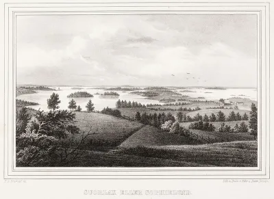 Suorlahti, illustration for Finland Depicted in Drawings, booklets XI and XII