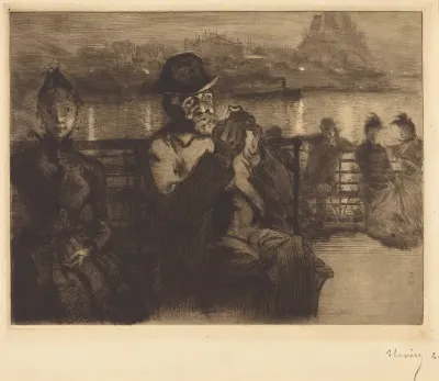 Sur la Seine, la nuit