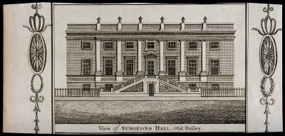 Surgeons' Hall, Old Bailey, London, the facade