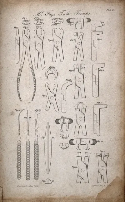 Surgical instruments, mainly teeth forceps