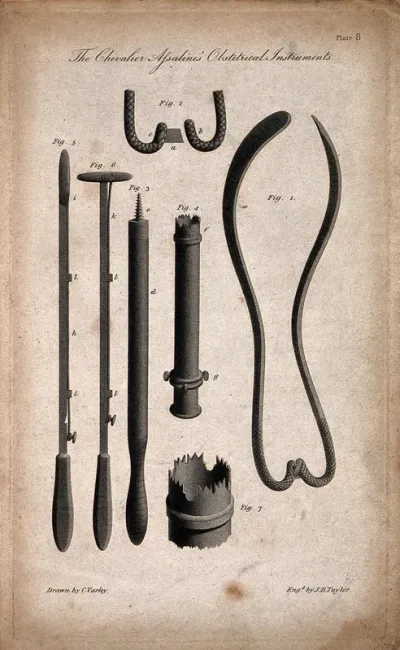 Surgical instruments: obstetrical instruments designed by Paolo Assalini