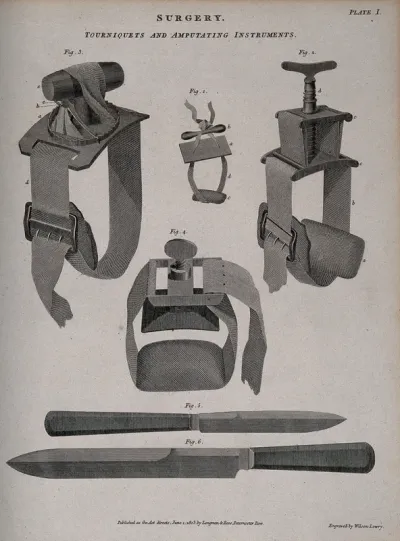 Surgical instruments: tourniquets and amputating instruments