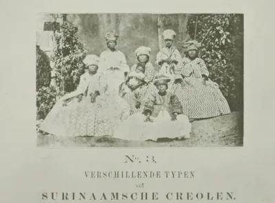 Suriname women at the Colonial Exhibition in Amsterdam