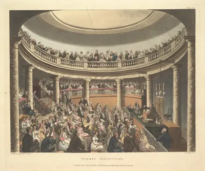 Surrey Institution, plate 81 from "Microcosm of London"