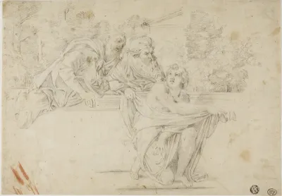 Susanna and the Elders (recto); Profile Head of Woman (verso)