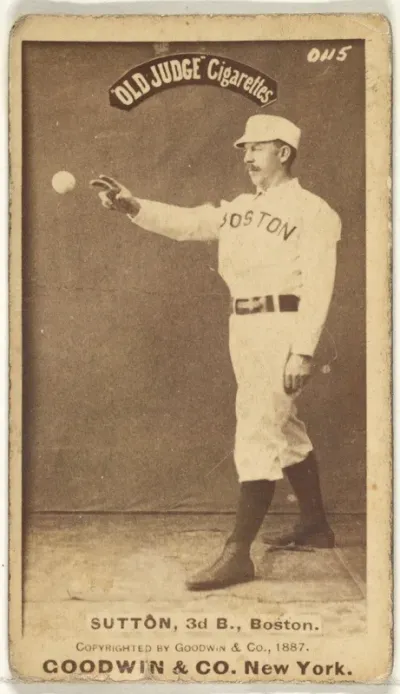 Sutton, 3rd Base, Boston, from the Old Judge series (N172) for Old Judge Cigarettes