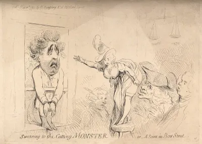 Swearing to the cutting monster - or a scene in Bow Street