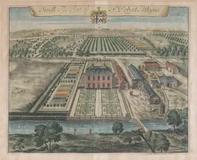 Swell, The Seat of Sir Robert Atkyns, plate 371 from "The Ancient and Present State of Gloucestershire"