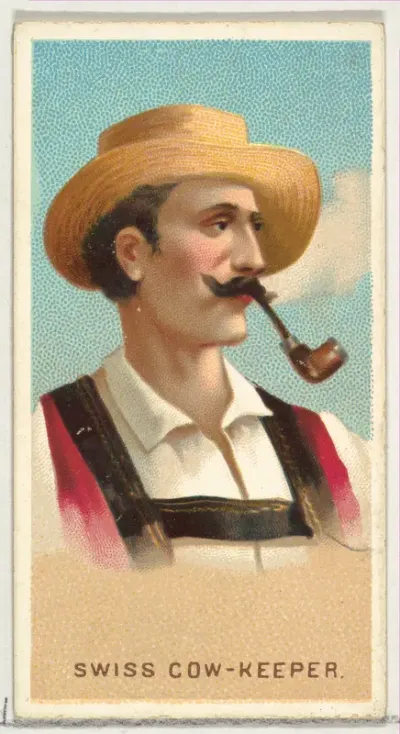 Swiss Cow-Keeper, from World's Smokers series (N33) for Allen & Ginter Cigarettes