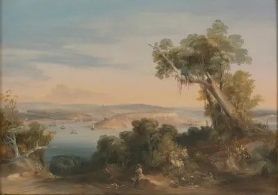 Sydney from North Shore, 1841 oil painting by Conrad Martens