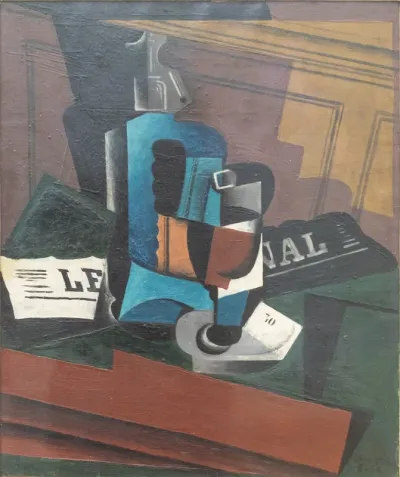 Syphon, Glas und Zeitung